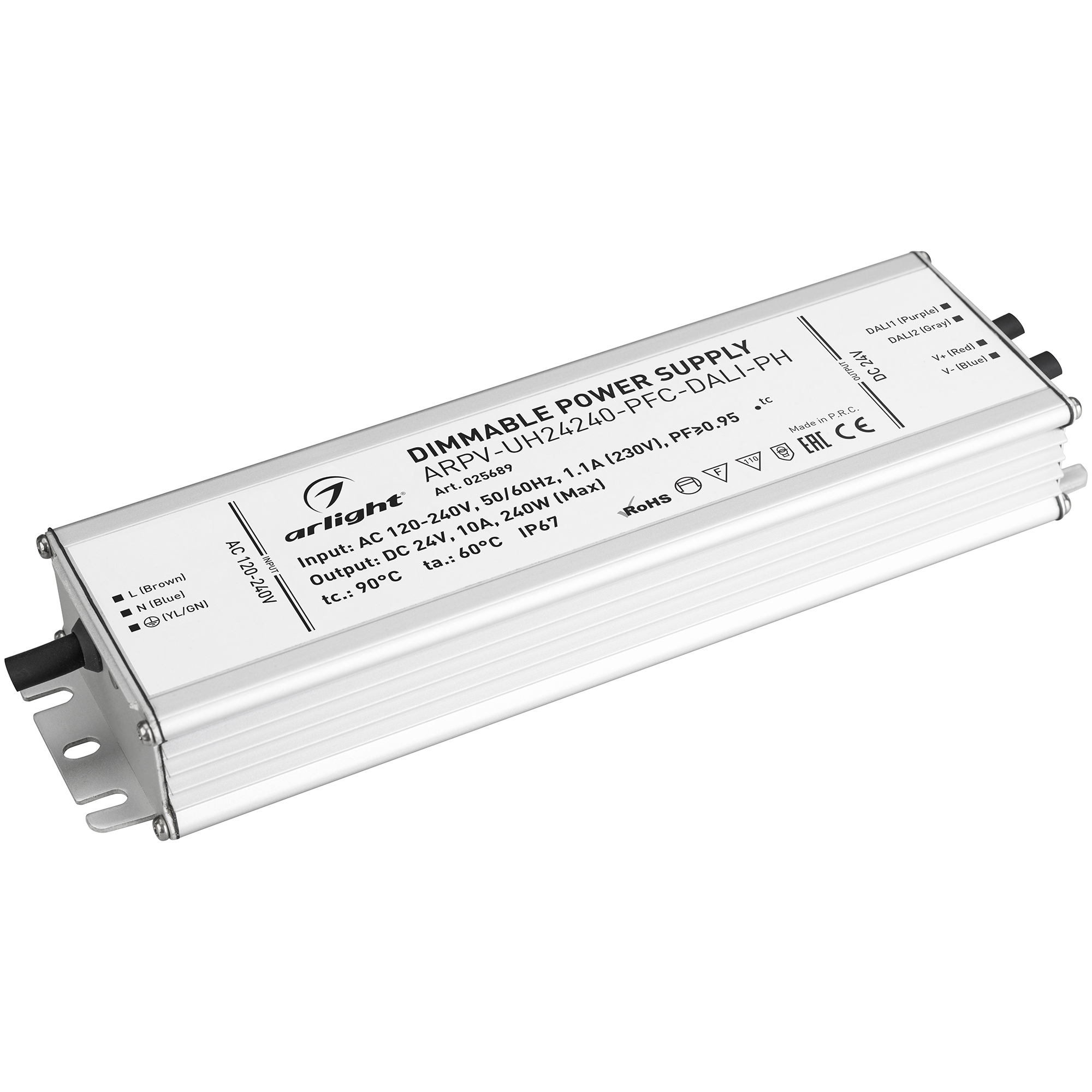 Блок питания ARPV-UH24240-PFC-DALI-PH (24V, 10.0A, 240W)