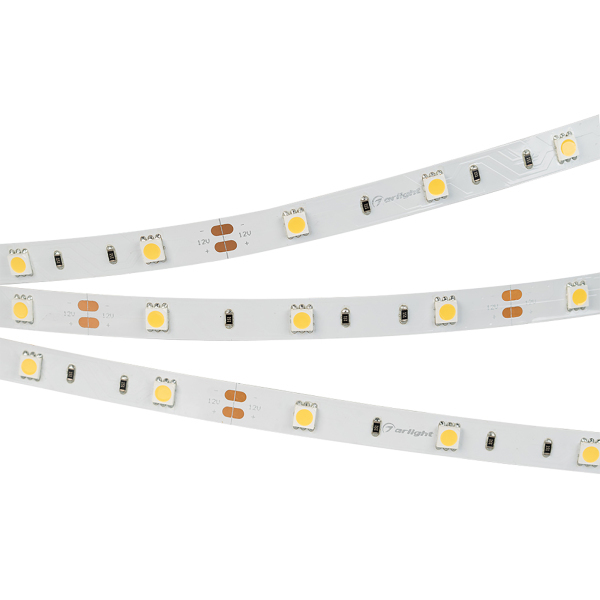 Светодиодная лента RT 2-5000 12V White6000 (5060, 150 LED, LUX) (Arlight, 7.2 Вт/м, IP20)