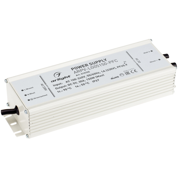 Блок питания ARPV-LG05150-PFC (5V, 30.0A, 150W) (Arlight, IP67 Металл, 5 лет)