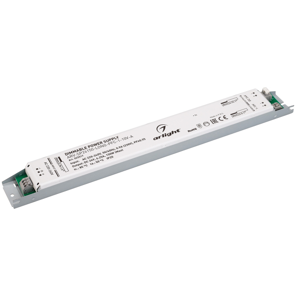 Блок питания ARV-SP24150-LONG-PFC-1-10V-A (24V, 6.25A, 150W) (Arlight, IP20 Металл, 5 лет)