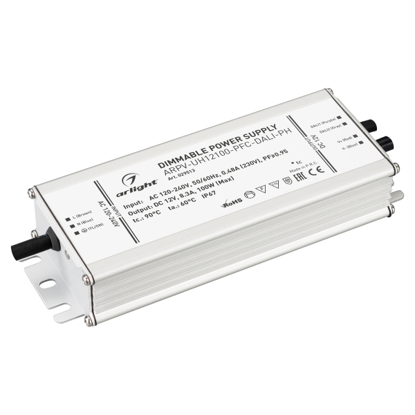 Блок питания ARPV-UH12100-PFC-DALI-PH (12V, 8.3A, 100W)