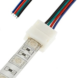 RGB коннектор с проводом для герметичной ленты 5050 шириной 10мм IP44