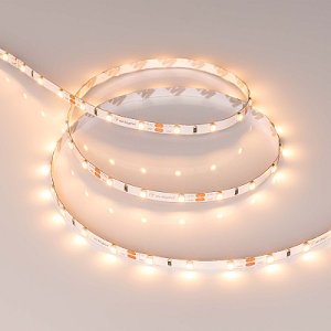 Светодиодная лента RT-A60-5mm 12V Warm2400 (4.8 W/m, IP20, 2835, 5m) (Arlight, узкая)