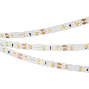 Светодиодная лента RT-A60-8mm 12V Warm3000 (4.8 W/m, IP20, 2835, 5m) (Arlight, Открытый)