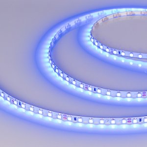Светодиодная лента RT-A120-5mm 24V Blue (9.6 W/m, IP20, 5m) (Arlight, 9.6 Вт/м, IP20)