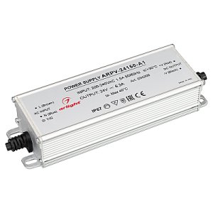 Блок питания ARPV-24150-A1 (24V, 6.25A, 150W) (Arlight, IP67 Металл, 3 года)
