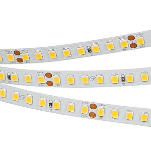 Светодиодная лента RT-A160-8mm 24V Warm2400 (12 W/m, IP20, 2835, 5m) (Arlight, высок.эфф.150 лм/Вт)
